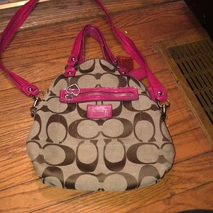 Coach Poppy Fold Over Satchel